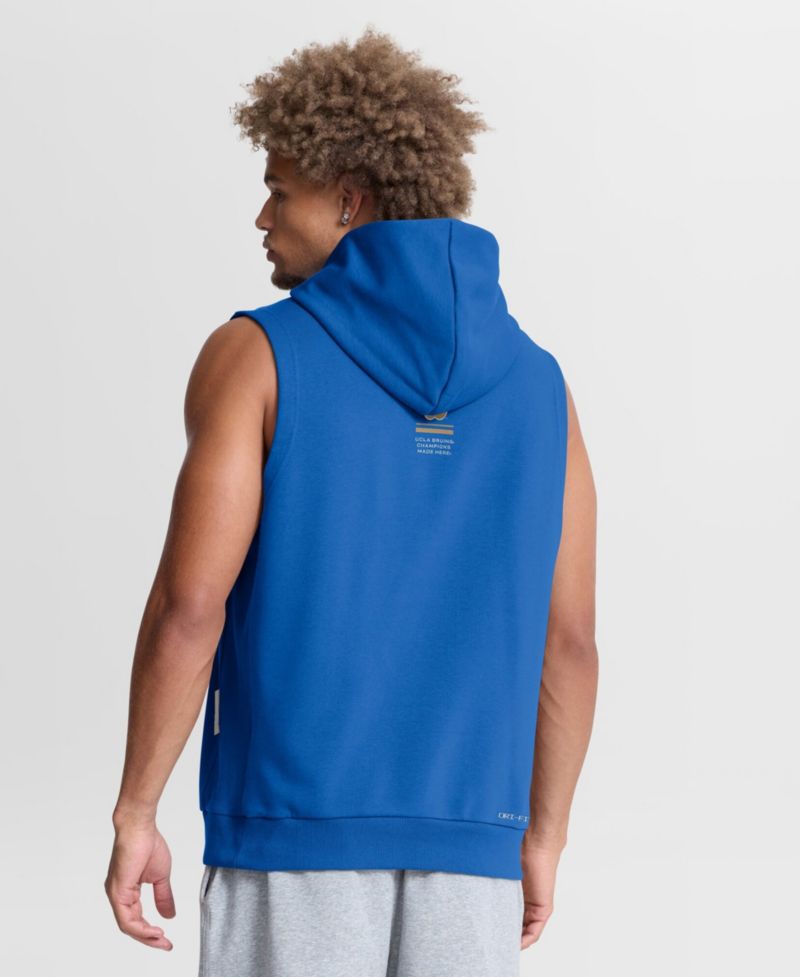 Men's Blue UCLA Bruins 2026 Sideline Sleeveless Dri-FIT Hoodie