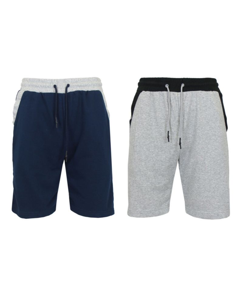 Men's French Terry Jogger Sweat Lounge Shorts, Set of 2