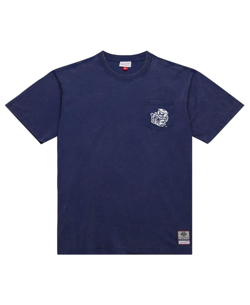 Men's Navy Michigan Wolverines Big & Tall Fade Away Premium T-Shirt