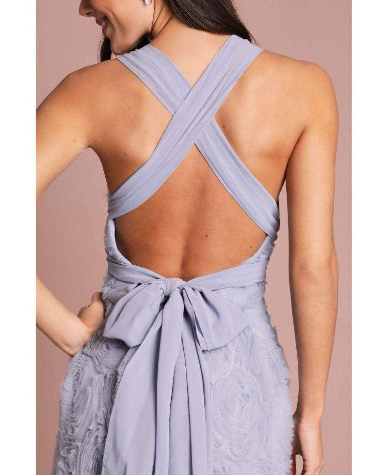Women's Embroidered Tie Back Maxi Dress