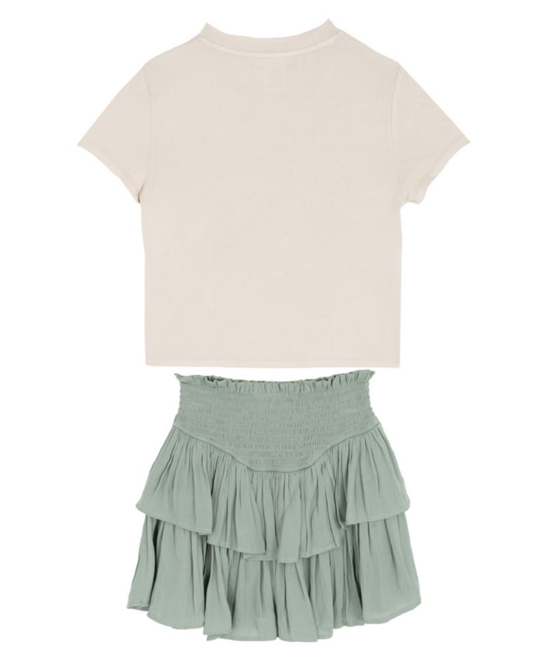 Girls' 7-12 Short-Sleeve T-Shirt and Skort, 2-Piece Set