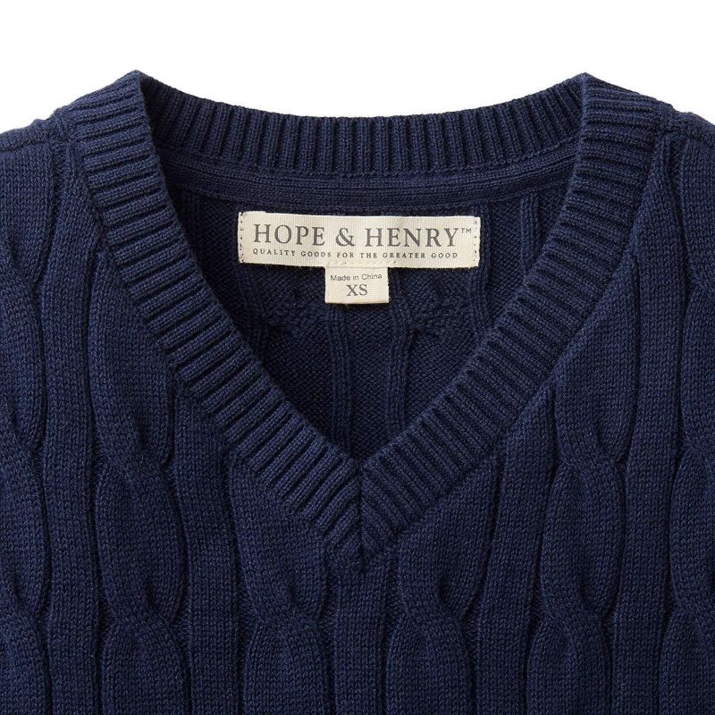 Baby Boys Hope and Henry V-Neck Cable Sweater Vest