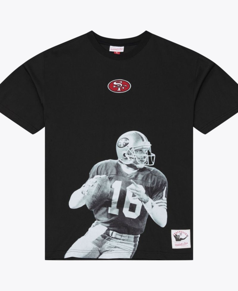 Men's Joe Montana Black San Francisco 49ers Retired Solo Player T-Shirt