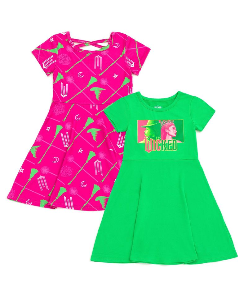 Little Girls 2 Pack Skater Dresses