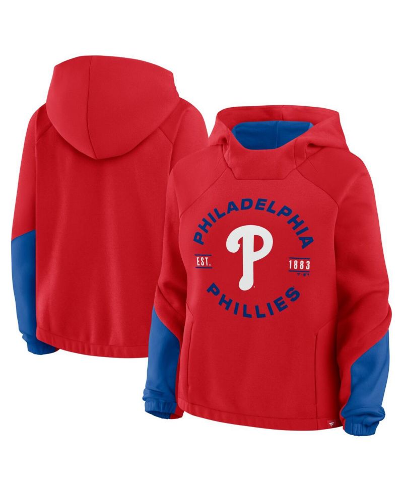 Women's Red Philadelphia Phillies Oversized Time to Win Pullover Hoodie