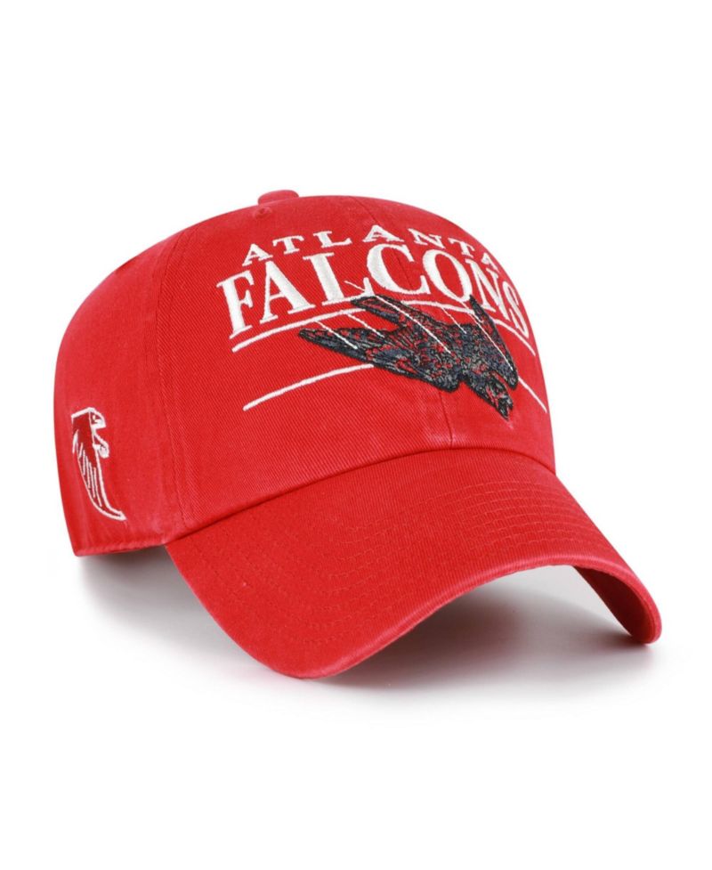 Men's Red Atlanta Falcons Throwback Graphic Clean Up Adjustable Hat