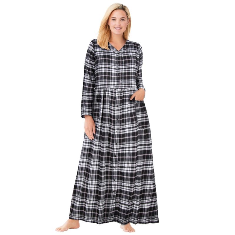 Plus Size Only Necessities Flannel Plaid Lounger