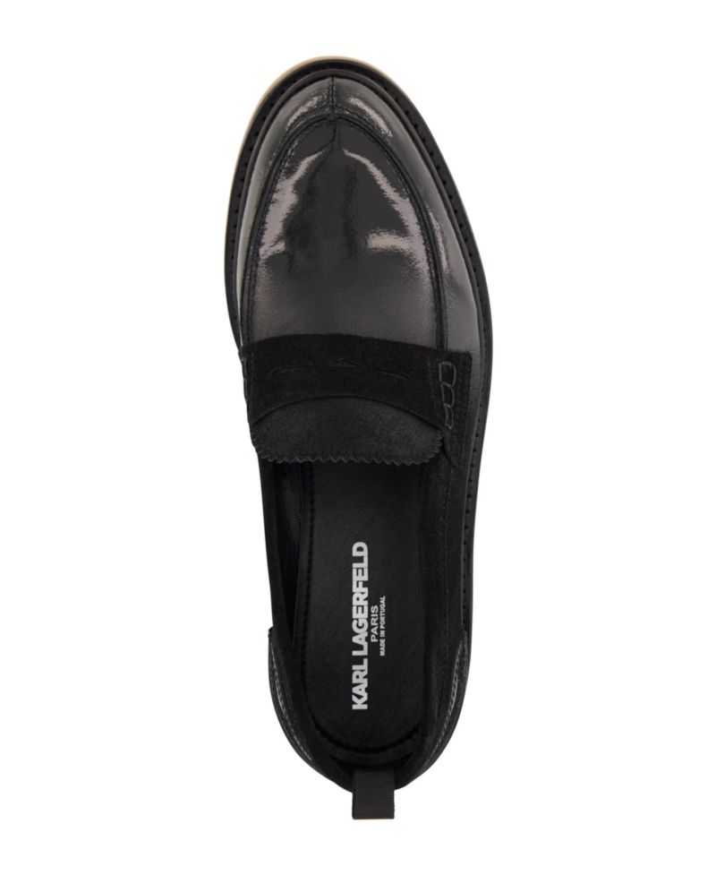 Men's White Label Suede Penny Loafers