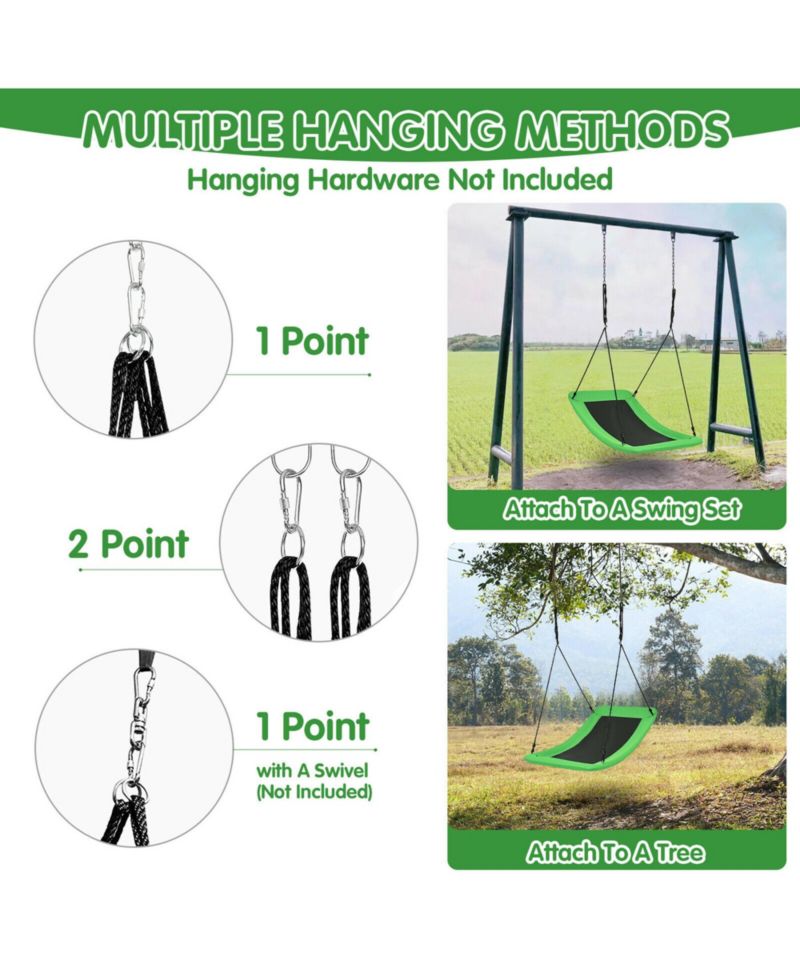 700lb Giant 60'' Platform Tree Swing for Kids and Adults