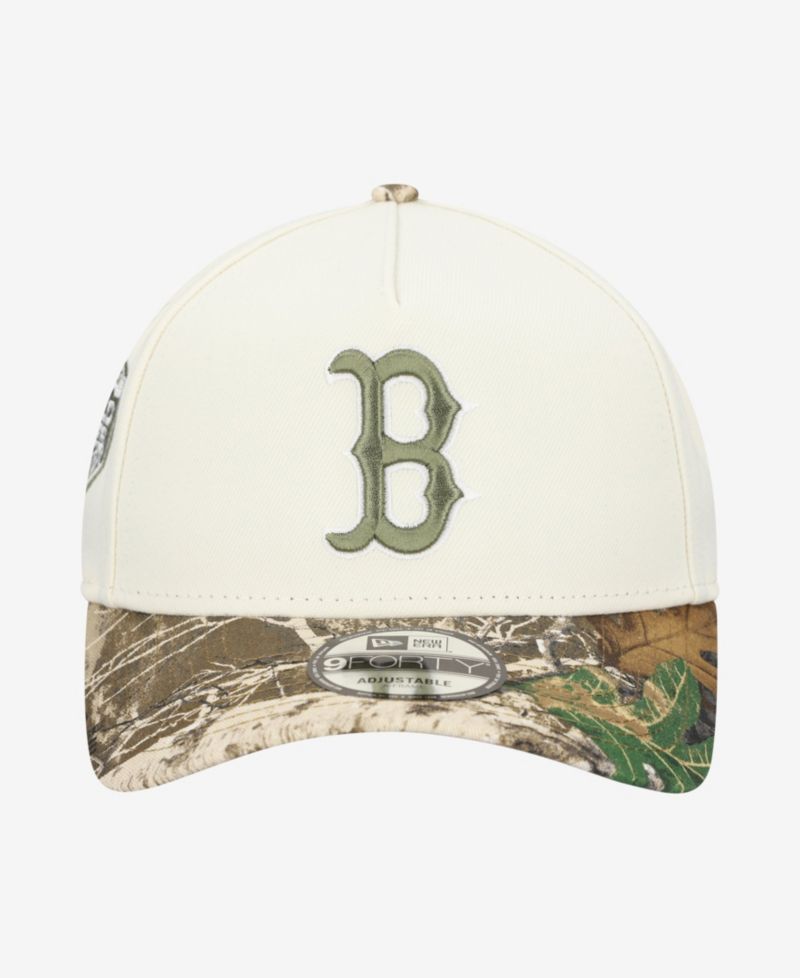Men's Khaki/Realtree Camo Boston Red Sox 9FORTY A-Frame Adjustable Hat