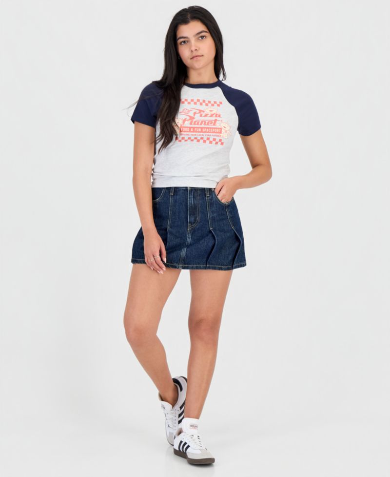 Juniors' Pizza Planet Ringer T-Shirt