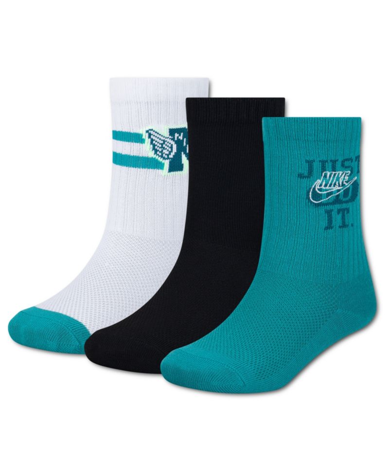 Boys' 7-11 Multisport Crew Socks, 3-Pack