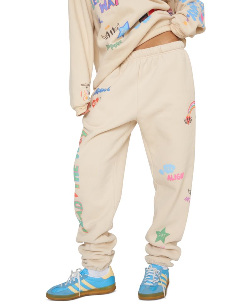 Juniors' Angels Lead Graphic Pull-On Jogger Pants
