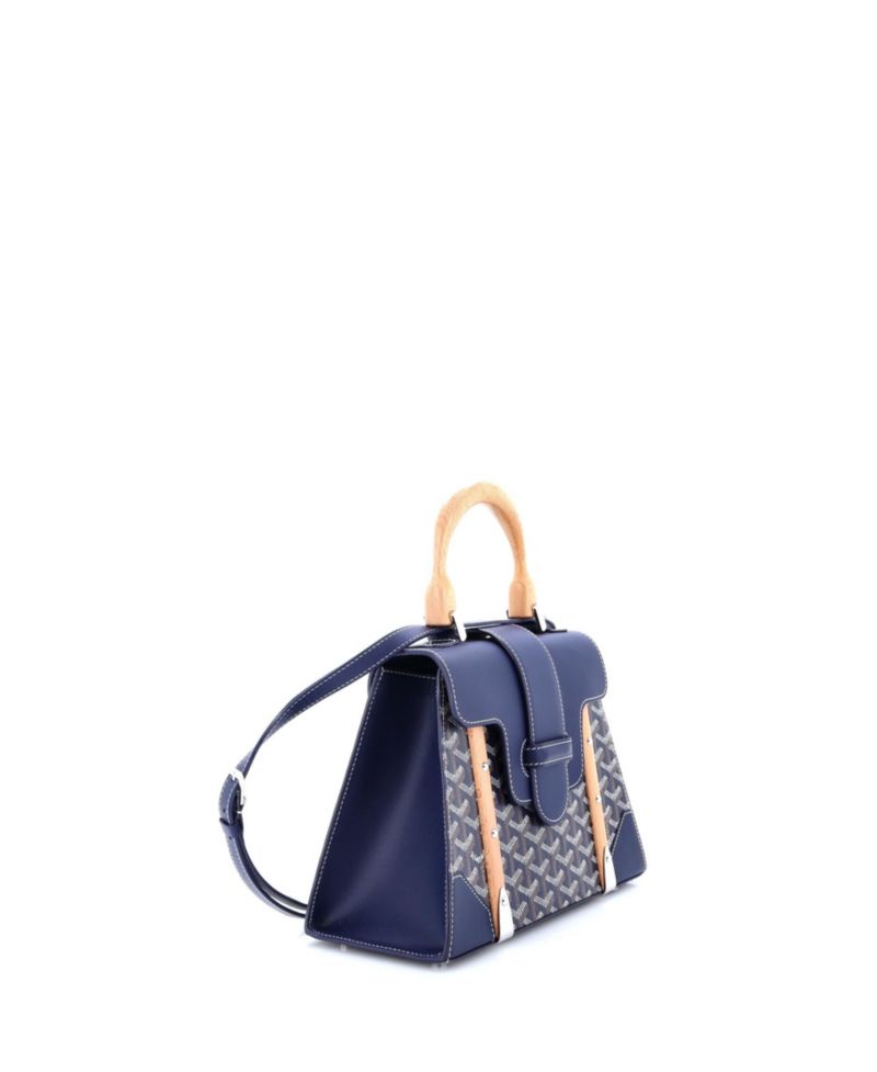 PM Saigon Top Handle Bag Coated Canvas with Leather