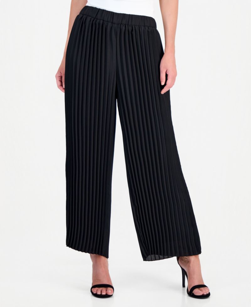 Women's Pleated Wide-Leg Pants