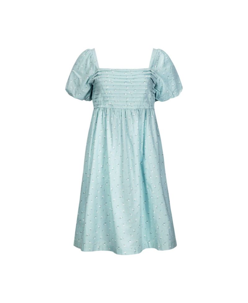 Women's Hope and Henry Ruched Linen Bubble Sleeve Dress