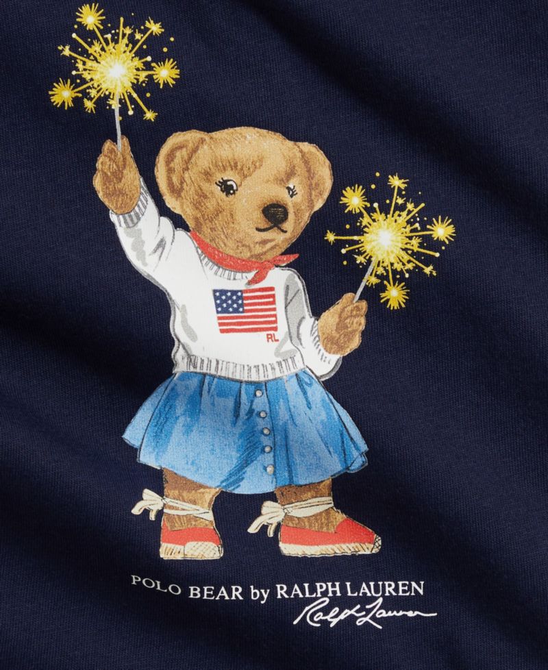 Baby Girls' Short Sleeve Polo Bear Tiered Dress and Bloomer 2-Piece Set