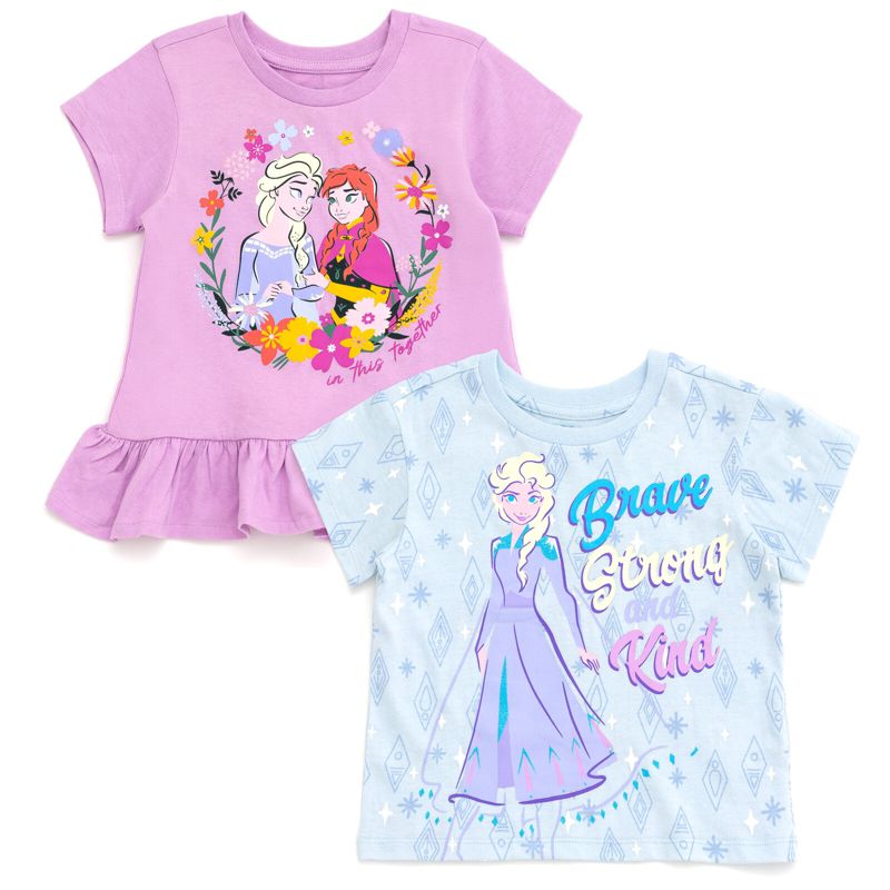 Girls Minnie Mouse 2-Pack Short Sleeve T-Shirts