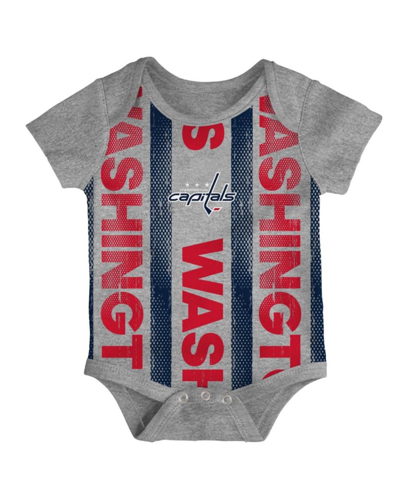 Baby Boys and Girls 3- Pack Washington Capitals Loyal Buddies Bodysuit Set