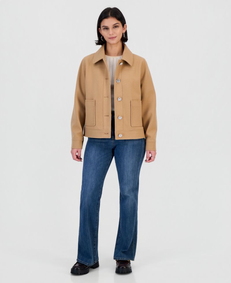Women's Jewel Button Lady Work Jacket