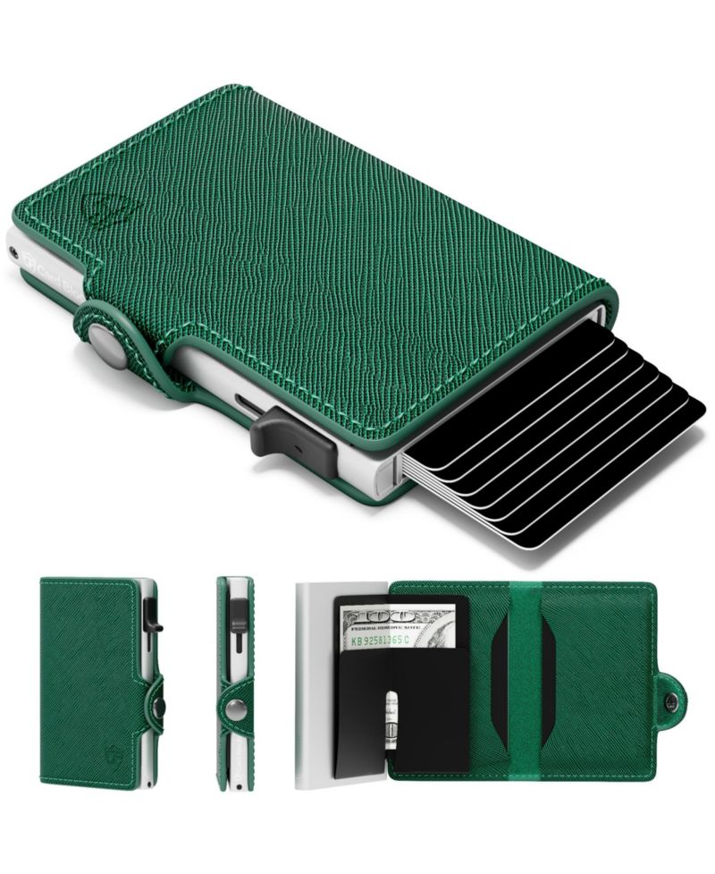 RFID Pop Up Wallet for Women - Slim Minimalist Credit Card Holder (4-6 Card Capacity) - Aluminum Metal Case