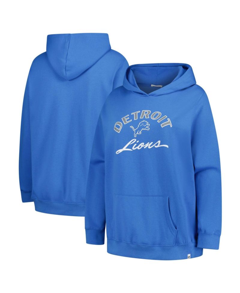 Women's Plus Size Detroit Lions Whirlwind Naomi Pullover Graphic Cotton-Blend Hoodie