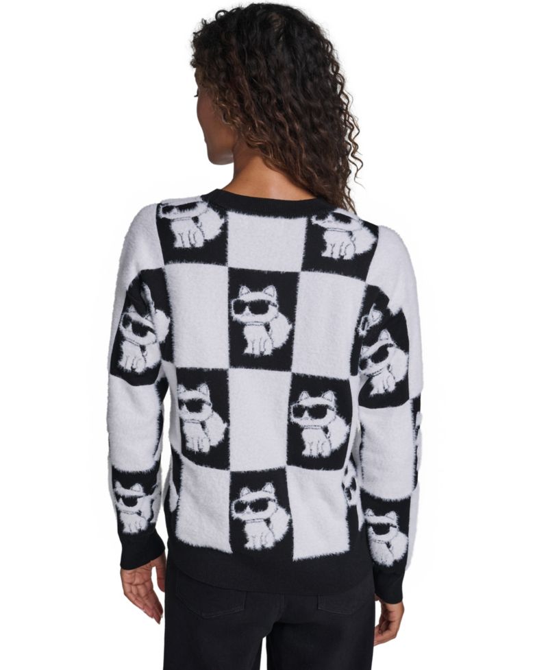 Women's Choupette Checkerboard Pullover Sweater