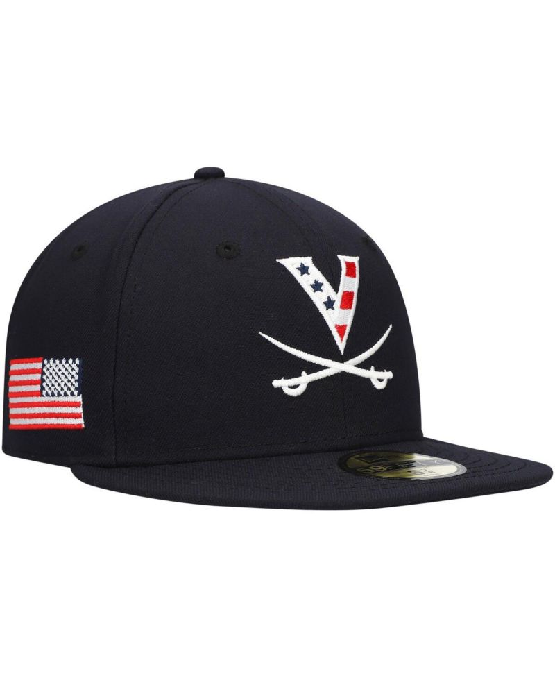 Men's Navy Virginia Cavaliers Red, White Hoo 59FIFTY Fitted Hat