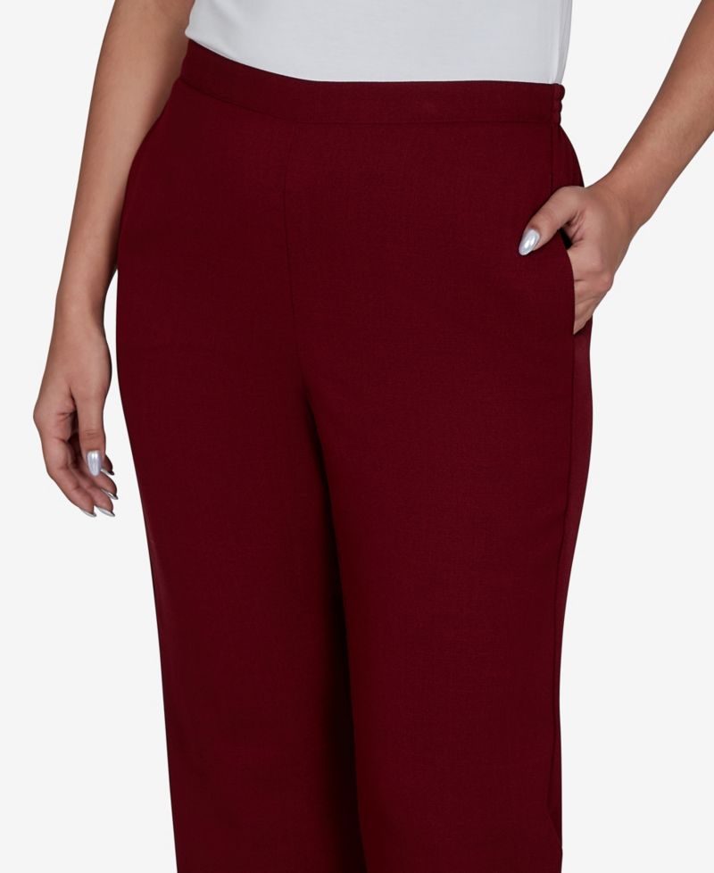 Petite Union Square Textured Pull-On Straight Pants