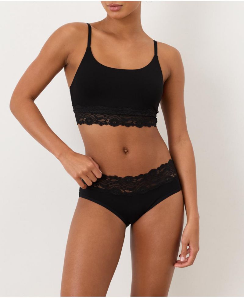 Women's Lace Modern Scoop Bralette Made With Organic Cotton
