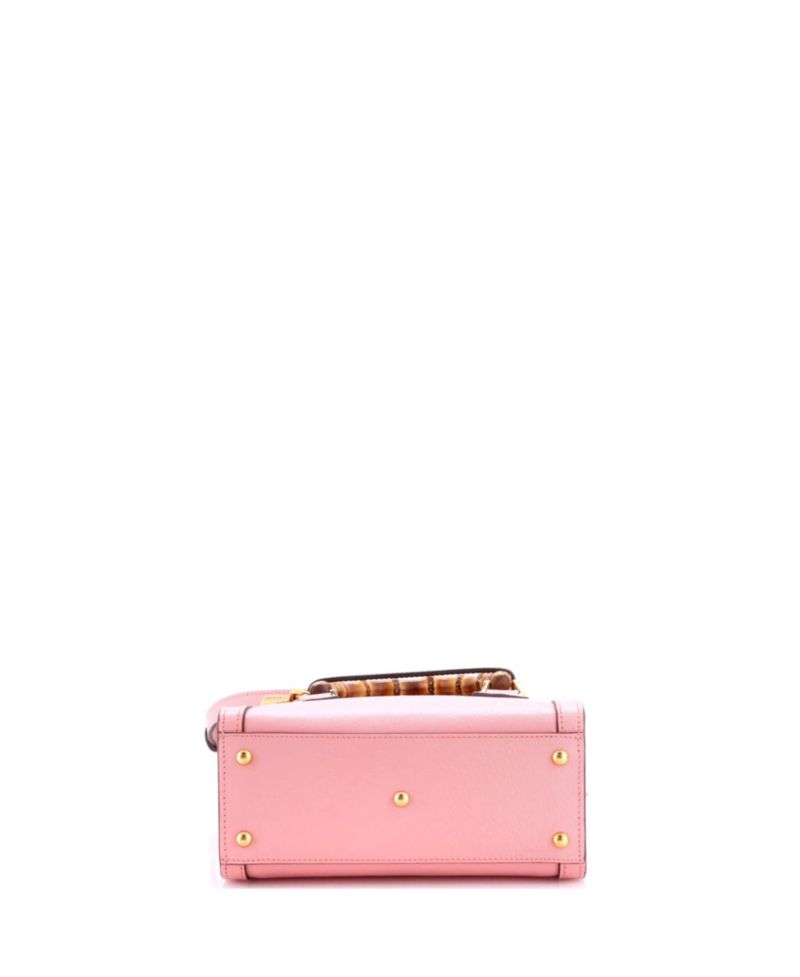 Mini Diana NM Bamboo Handle Tote Leather