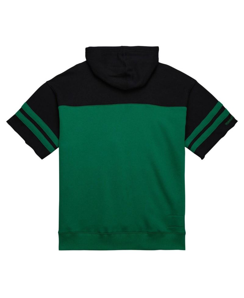 Men's Kelly-Green New York Jets Off Field Vintage-like Logo Short Sleeve Pullover Hoodie