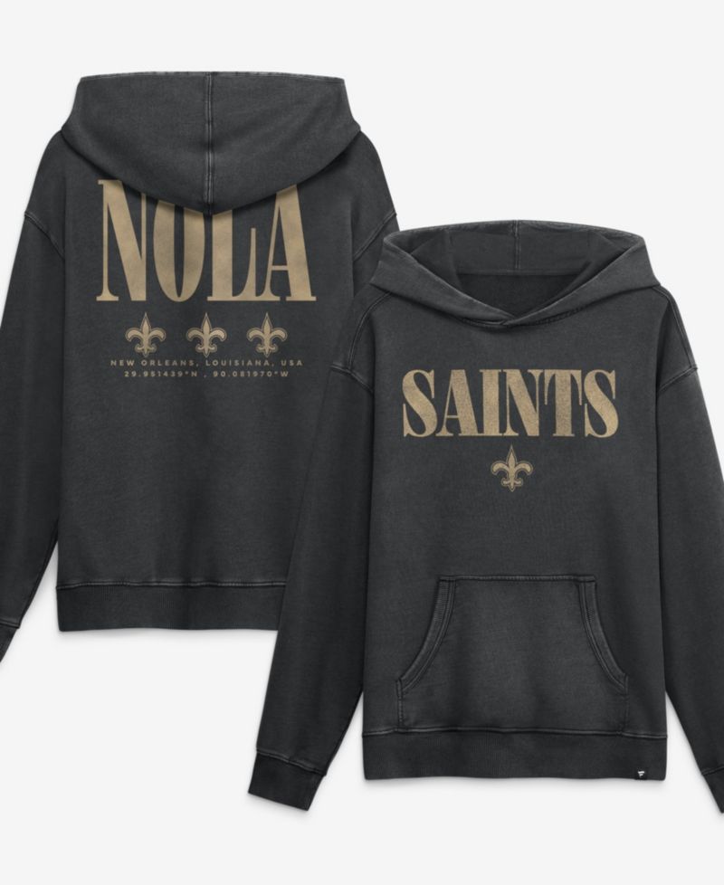 Men's Black New Orleans Saints Relaxed Intense Rivalry French Terry Hoodie