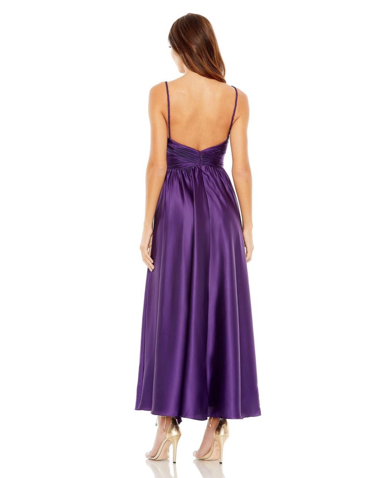 Women's Ruched Top Halter Gown
