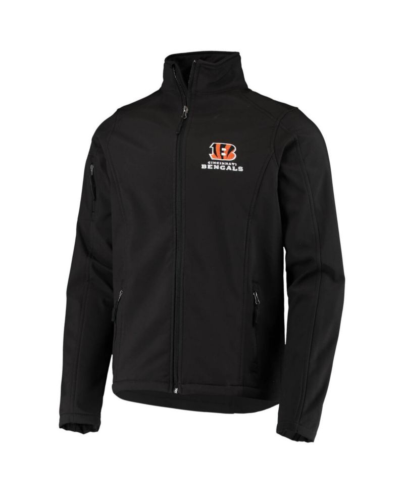 Men's Black Cincinnati Bengals Sonoma Softshell Full-Zip Jacket