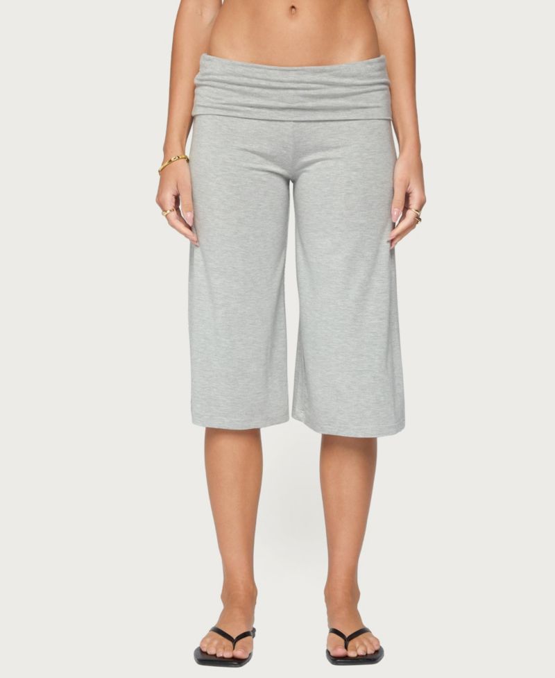 Women's Shirly Wide-Leg Foldover Waistband Capri Pants