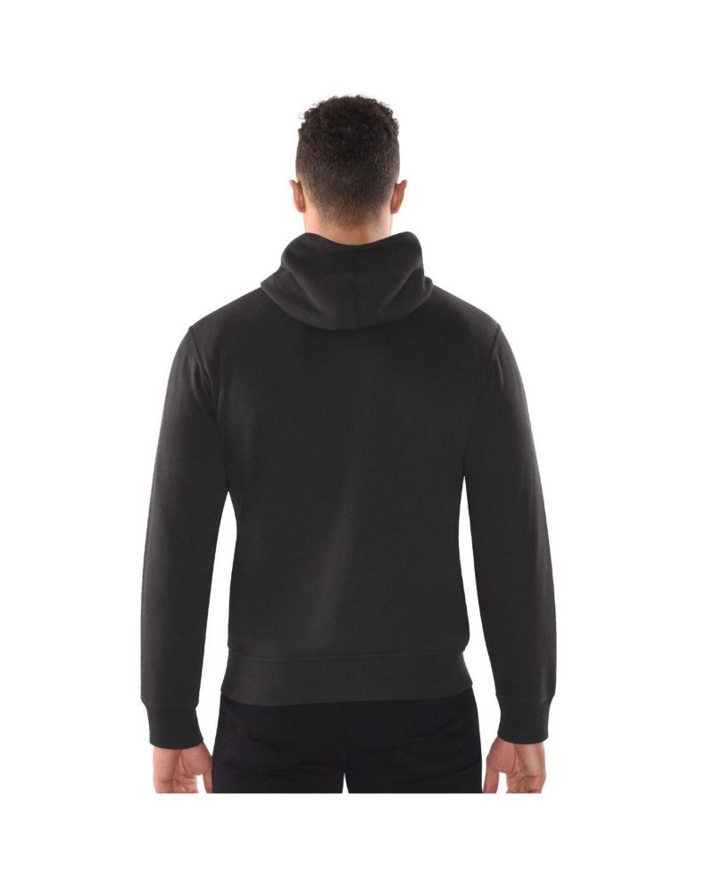 Men's Black Detroit Lions Distressed Classic Full-Zip Hoodie