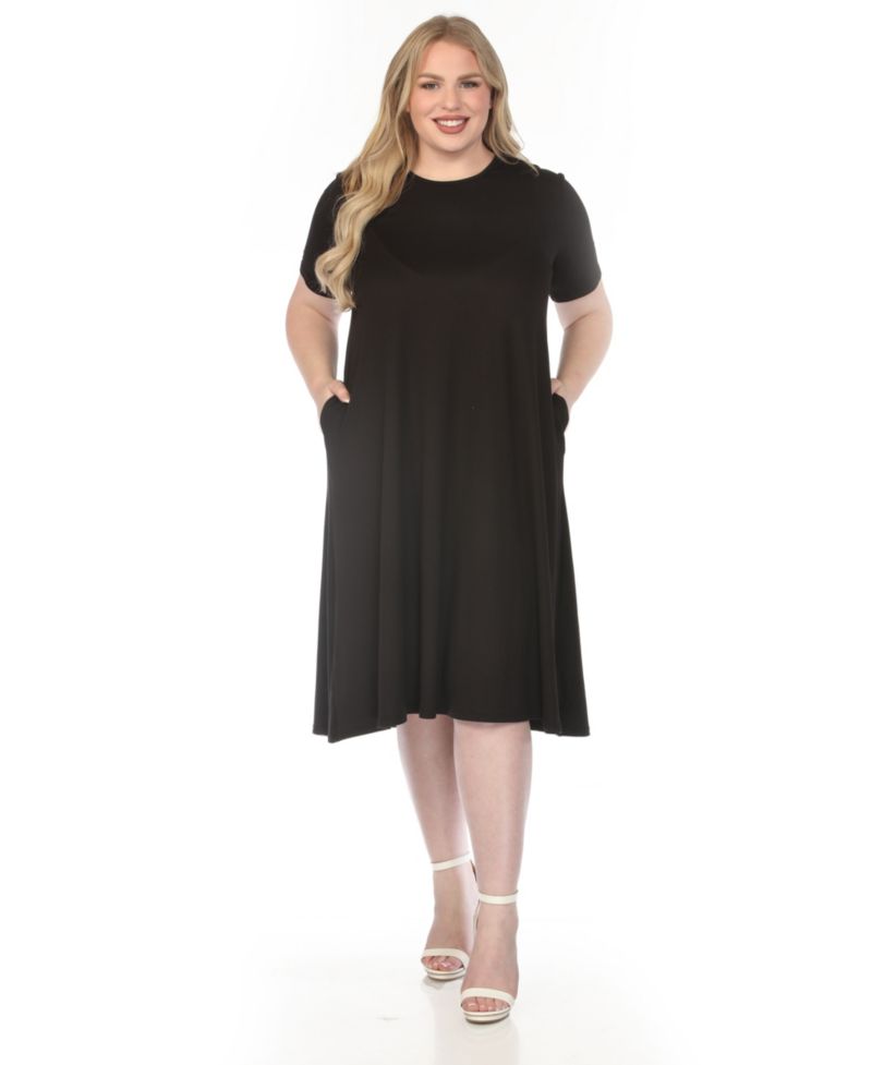 Plus Size Crew Neck T-Shirt Dress