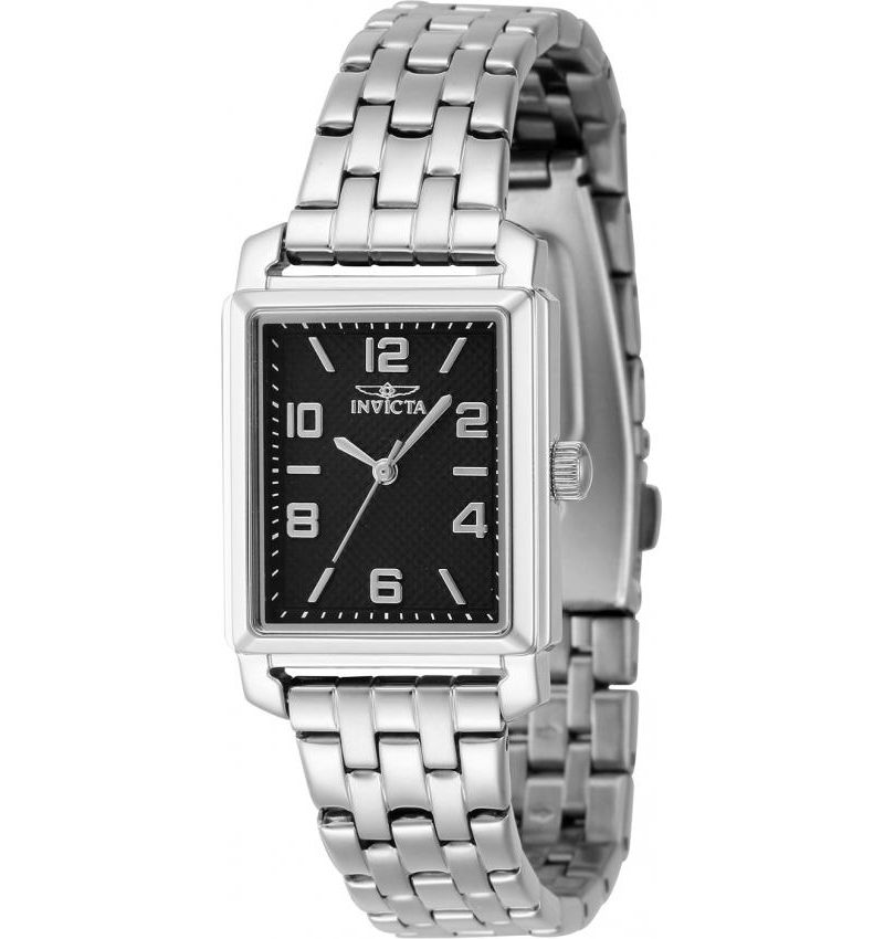 Women's 46663 Vintage Quartz 3 Hand Black Dial Watch
