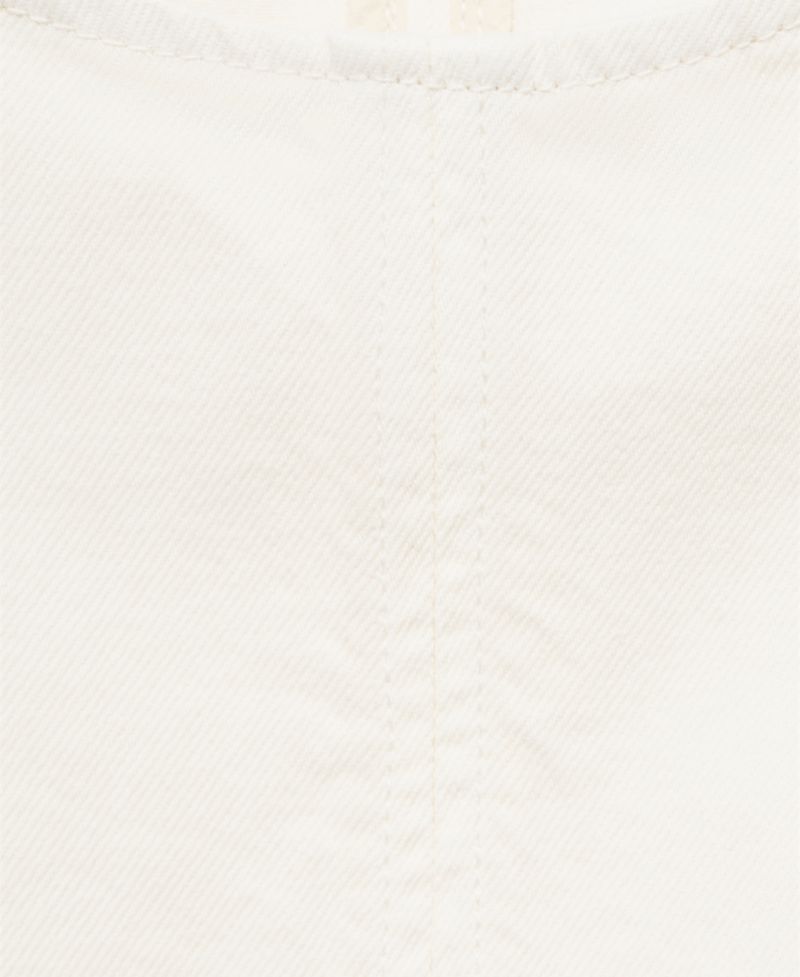 Women's Buckle Closure Denim Crop Top