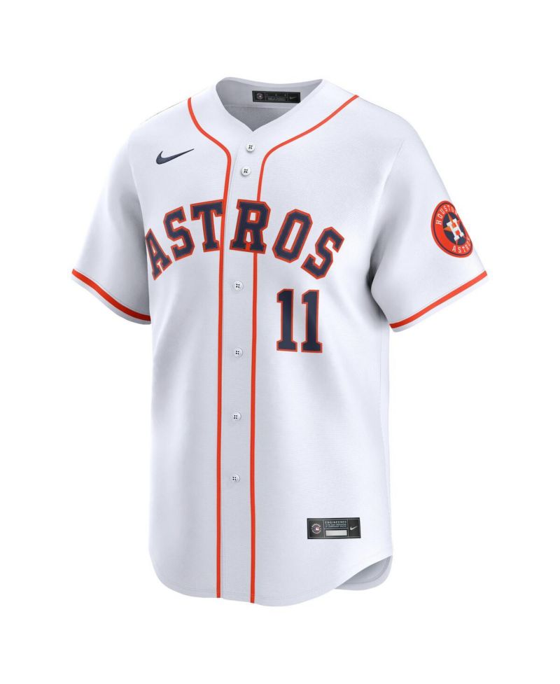 Men's Cam Smith 11 White Houston Astros Home Limited Player Jersey