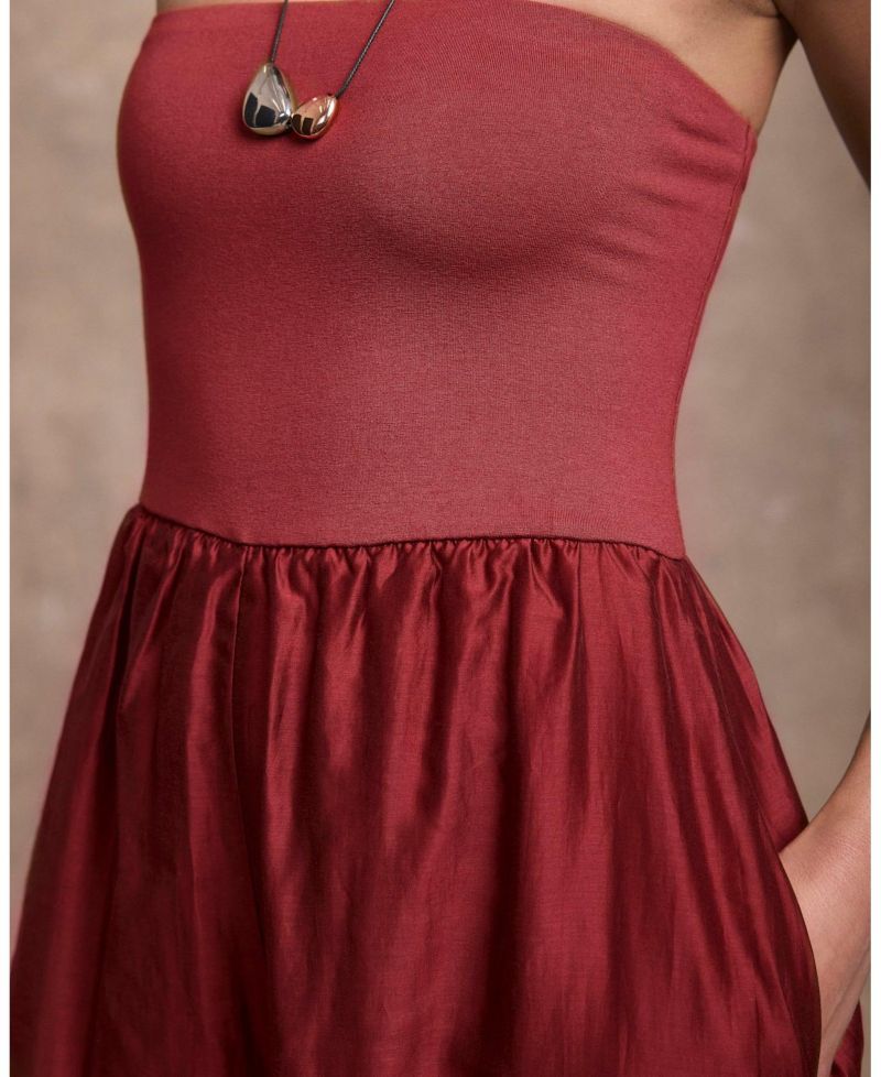 Women's Bandeau Balloon Pull-On Jumpsuit