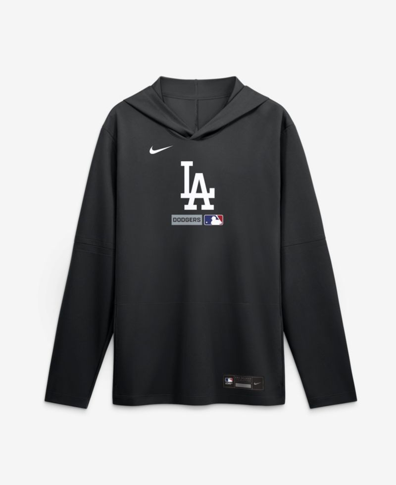 Men's Black Los Angeles Dodgers Authentic Collection Dri-FIT Long Sleeve Hoodie
