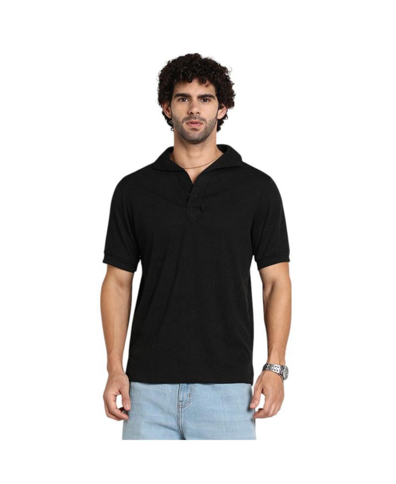Men's Onyx Black Tactitle Spread-Polo T-Shirt