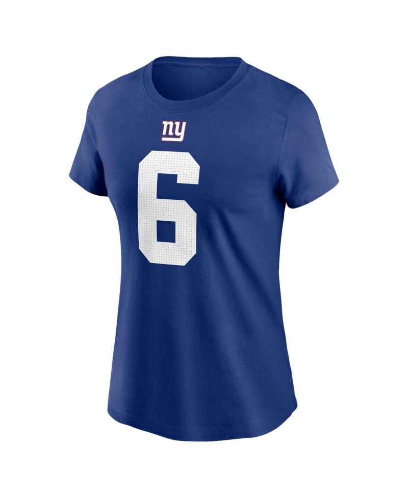 Women's Jaxson Dart Royal New York Giants Name & Number T-Shirt