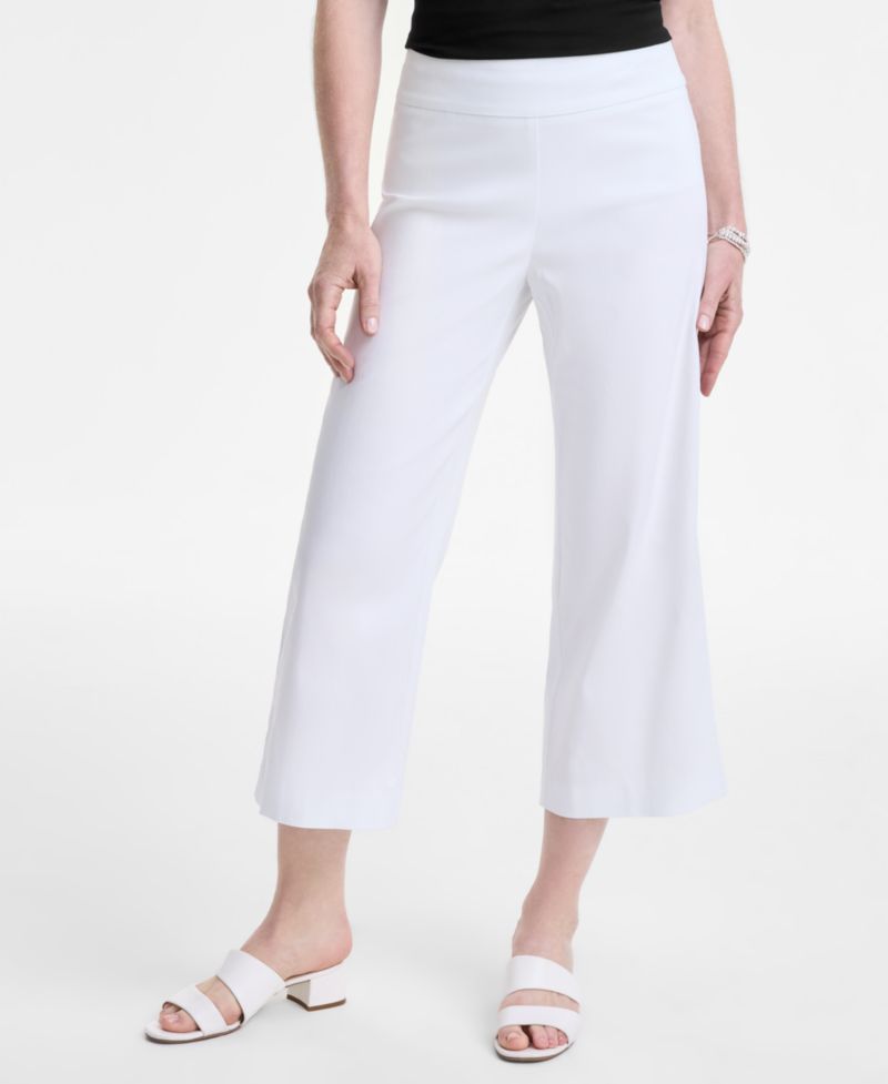 Women's Pull-On Cropped Wide-Leg Pants