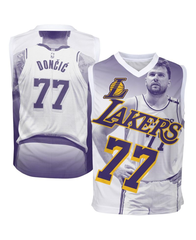 Big Boys and Girls Luka Doncic Purple Los Angeles Lakers Hometown Fashion Jersey