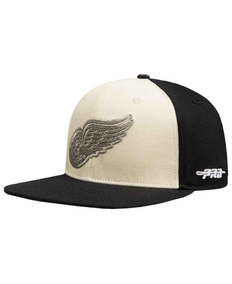 Men's Cream Detroit Red Wings French Terry Snapback Hat