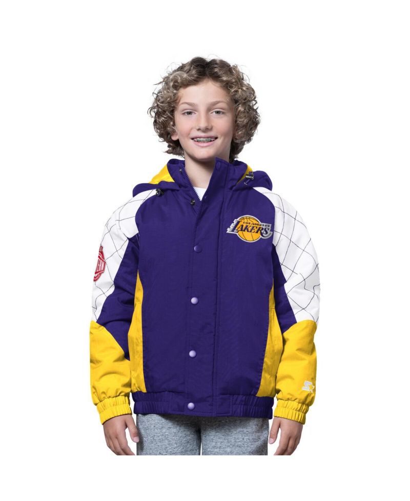 Big Boys and Girls Purple/Gold Los Angeles Lakers All Time Pro Jr. Full-Zip Hoodie Jacket