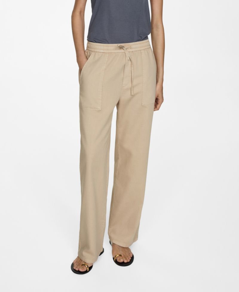 Women's Elastic Waist Cotton Pants
